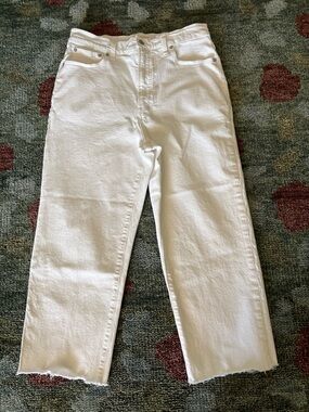 MADEWELL, THE PERFECT VINTAGE STRAIGHT JEAN, WHITE, 30T